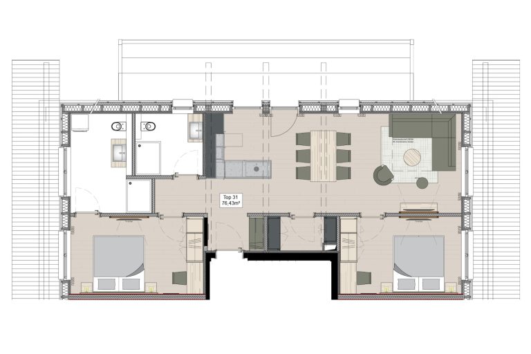 Grundriss Apartment Top 31